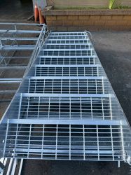 Galvanized steel ladder