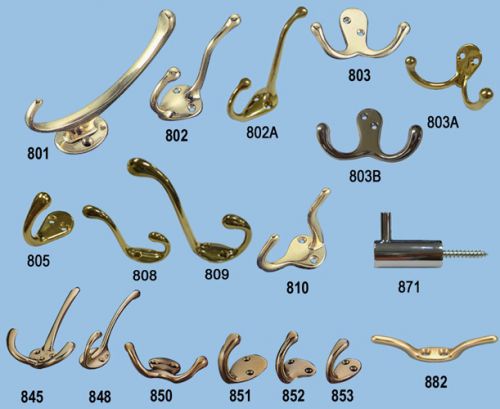 13 Brass Hooks